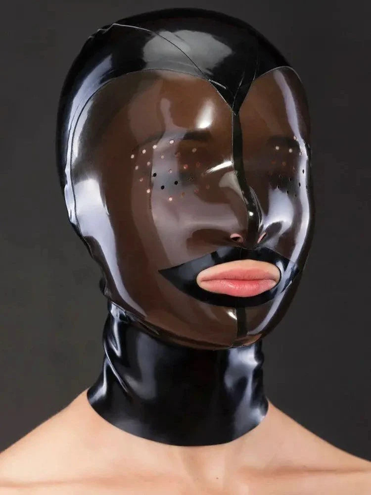 Transparent Latex Mask with Black Trim