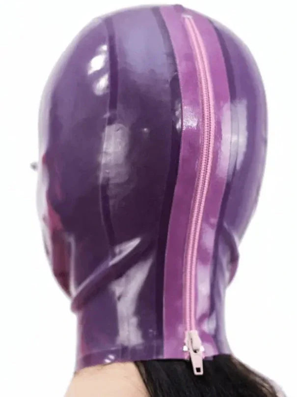 Purple and Pink Latex Hood