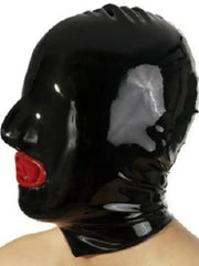 Red Mouth Latex Hood