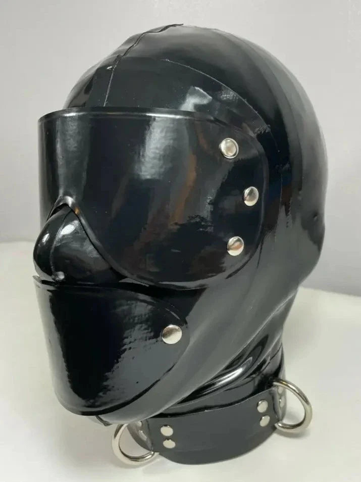 Studded Goggle Latex Hood