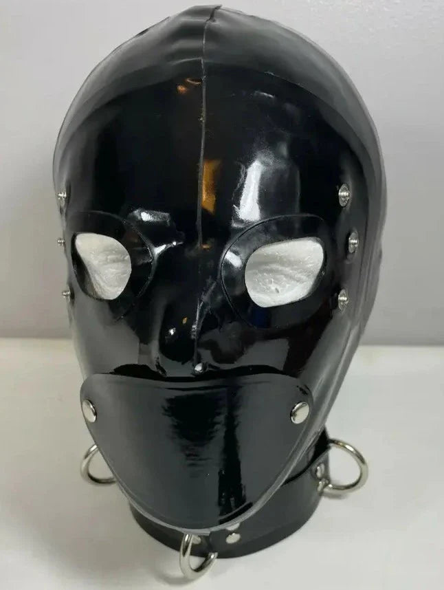 Studded Goggle Latex Hood