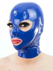 Blaue Latexmaske