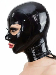 Blaue Latexmaske