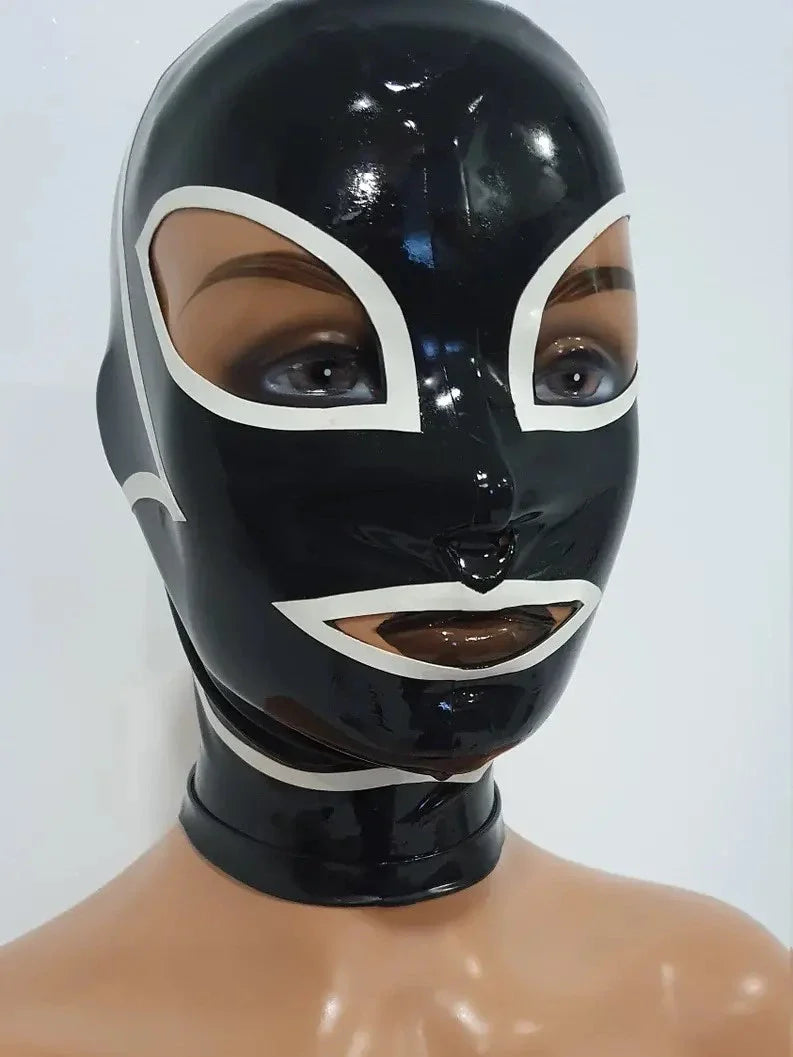 Black and White Latex Hood