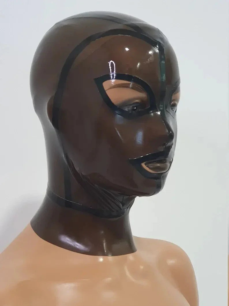 Brown Transparent Latex Hood