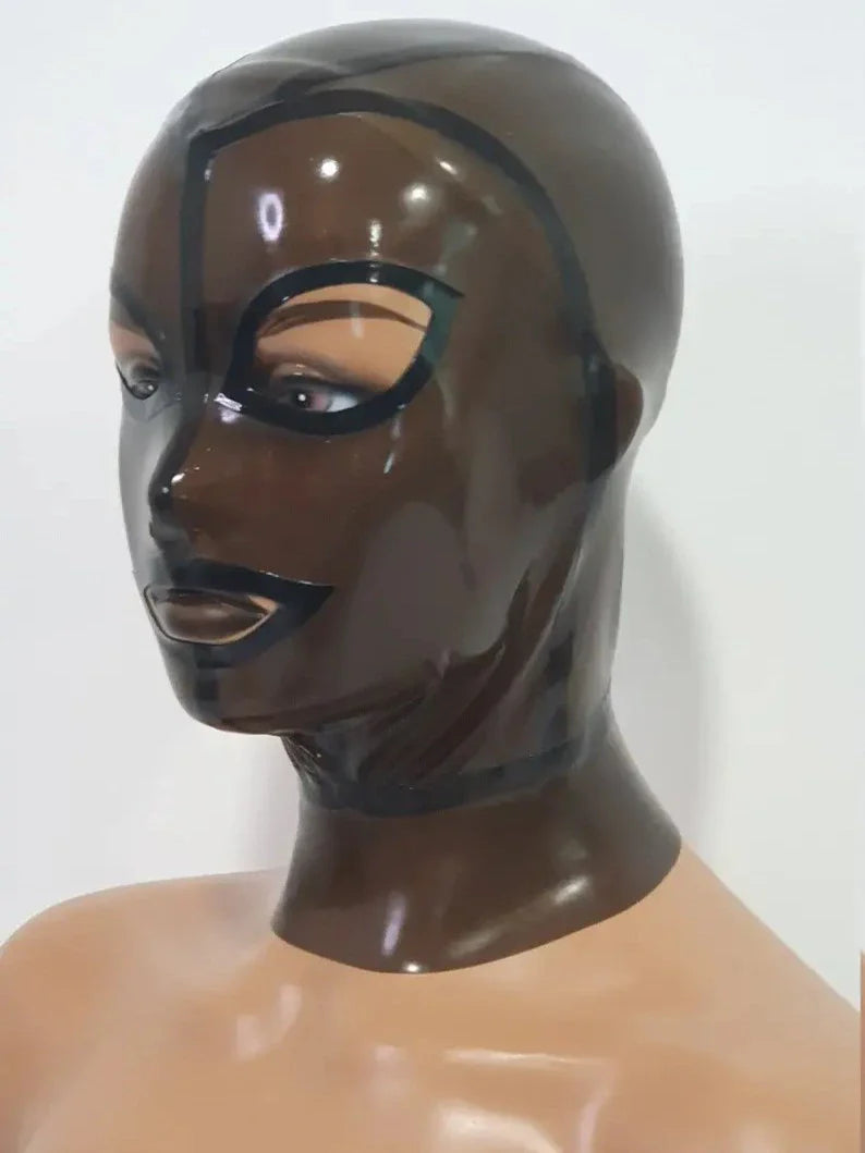 Brown Transparent Latex Hood