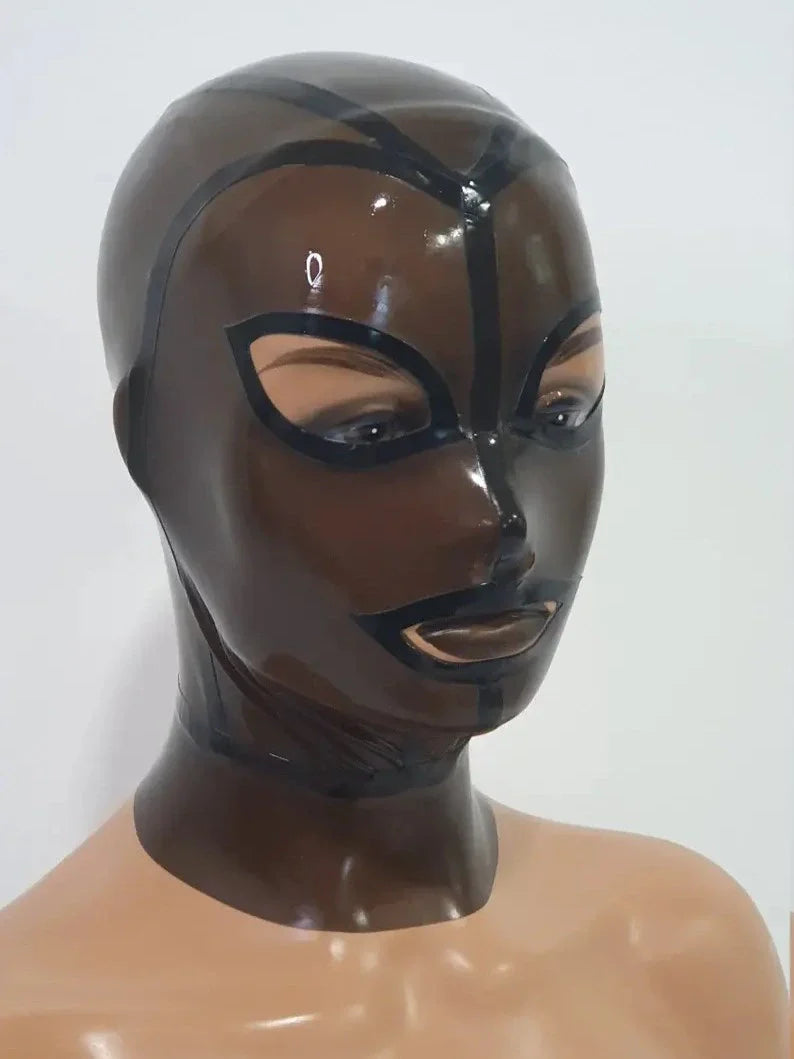 Brown Transparent Latex Hood