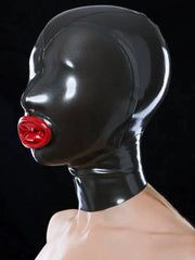 Black Hood with Mouth Gag