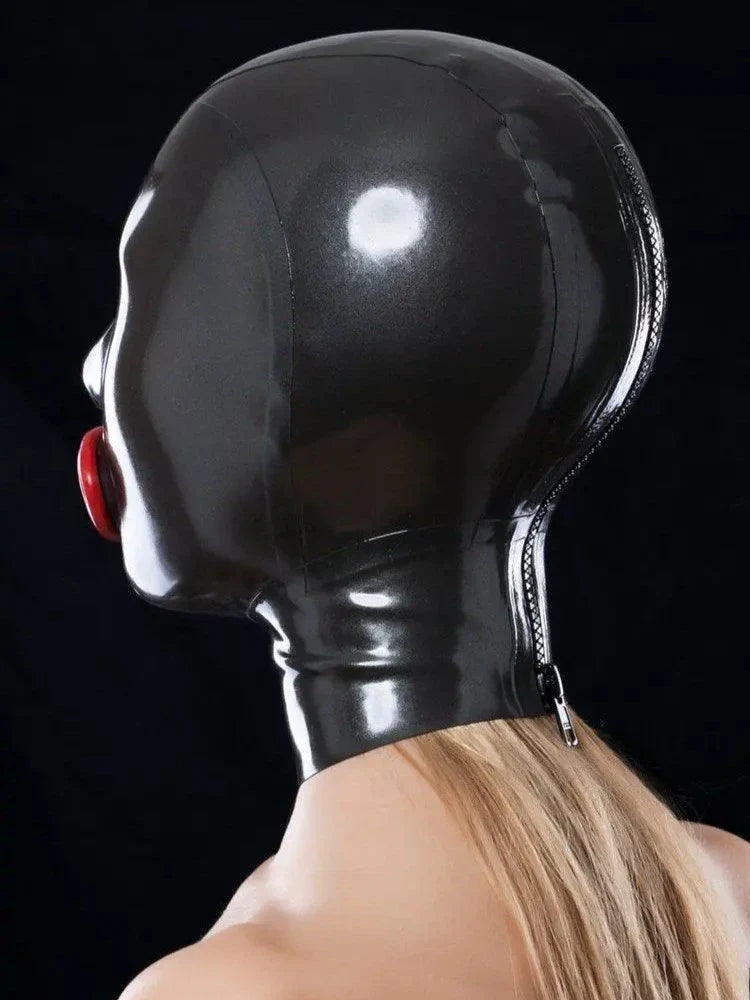 Black Hood with Mouth Gag