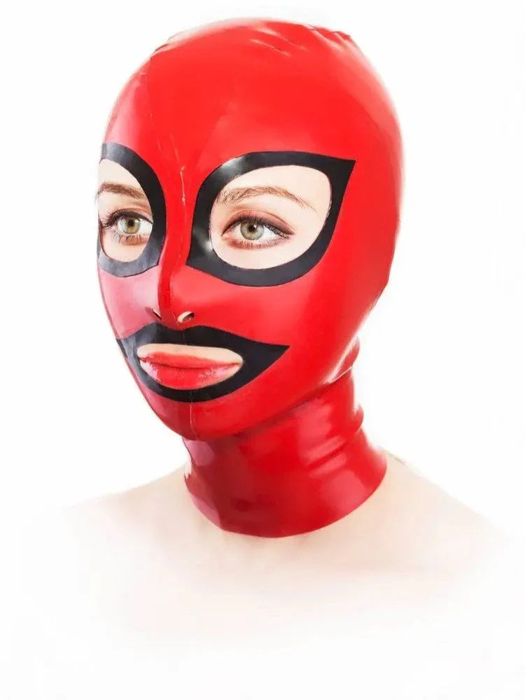 Red Superhero Latex Hood