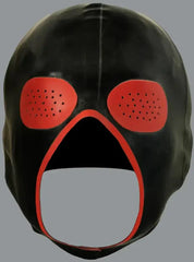 Zwart en rood geperforeerd masker - "Stealth Raider"