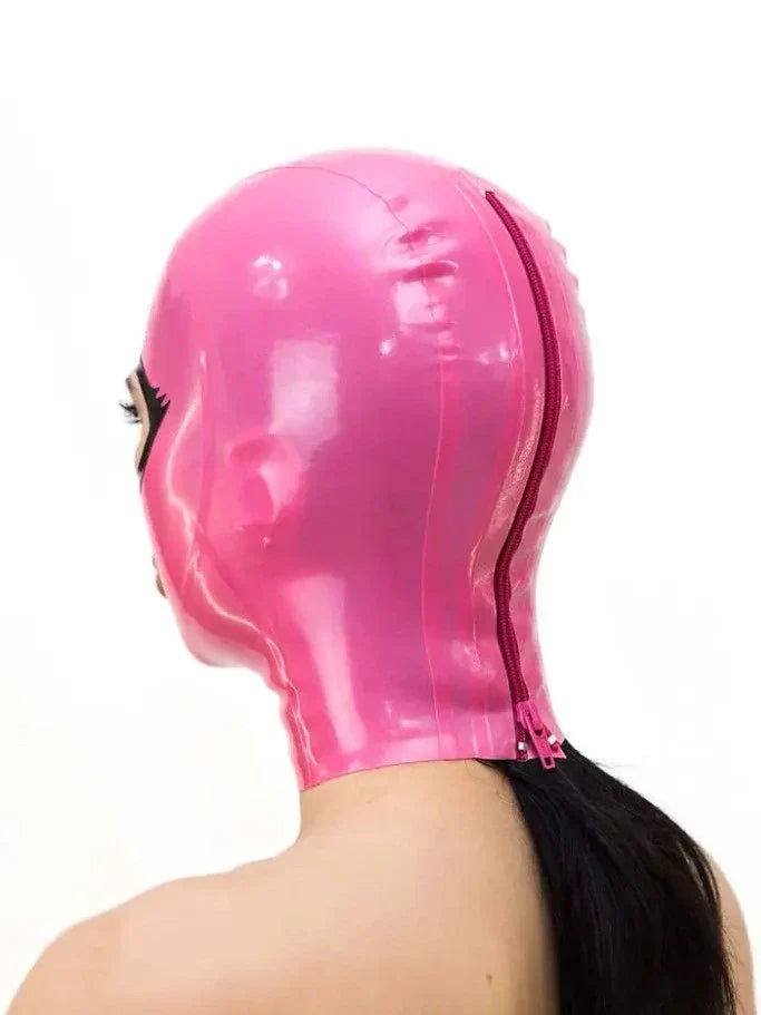 Pink and Black Latex Mask - "Bubblegum Bandit"