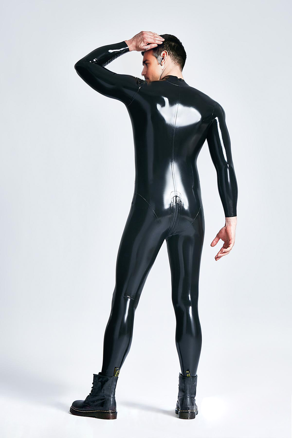 Male Mr Muscles Front-zip Latex Catsuit