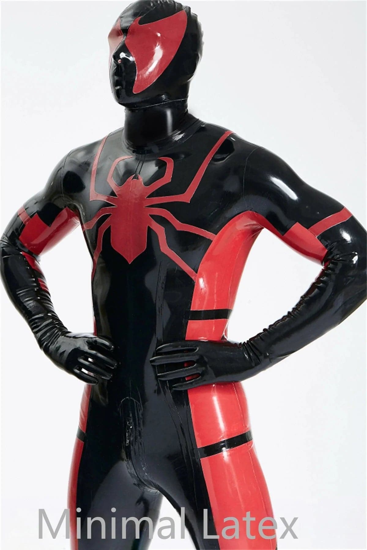 Male 'Red Venom-Man' Rubber Catsuit