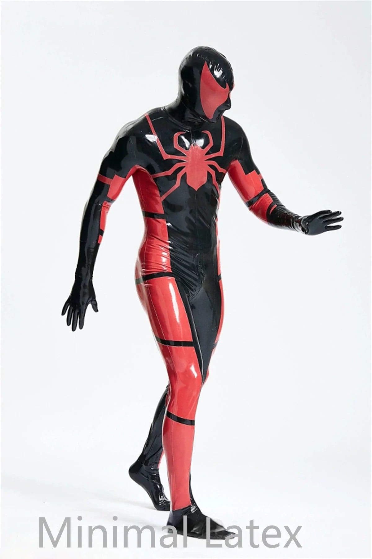 Male 'Red Venom-Man' Rubber Catsuit