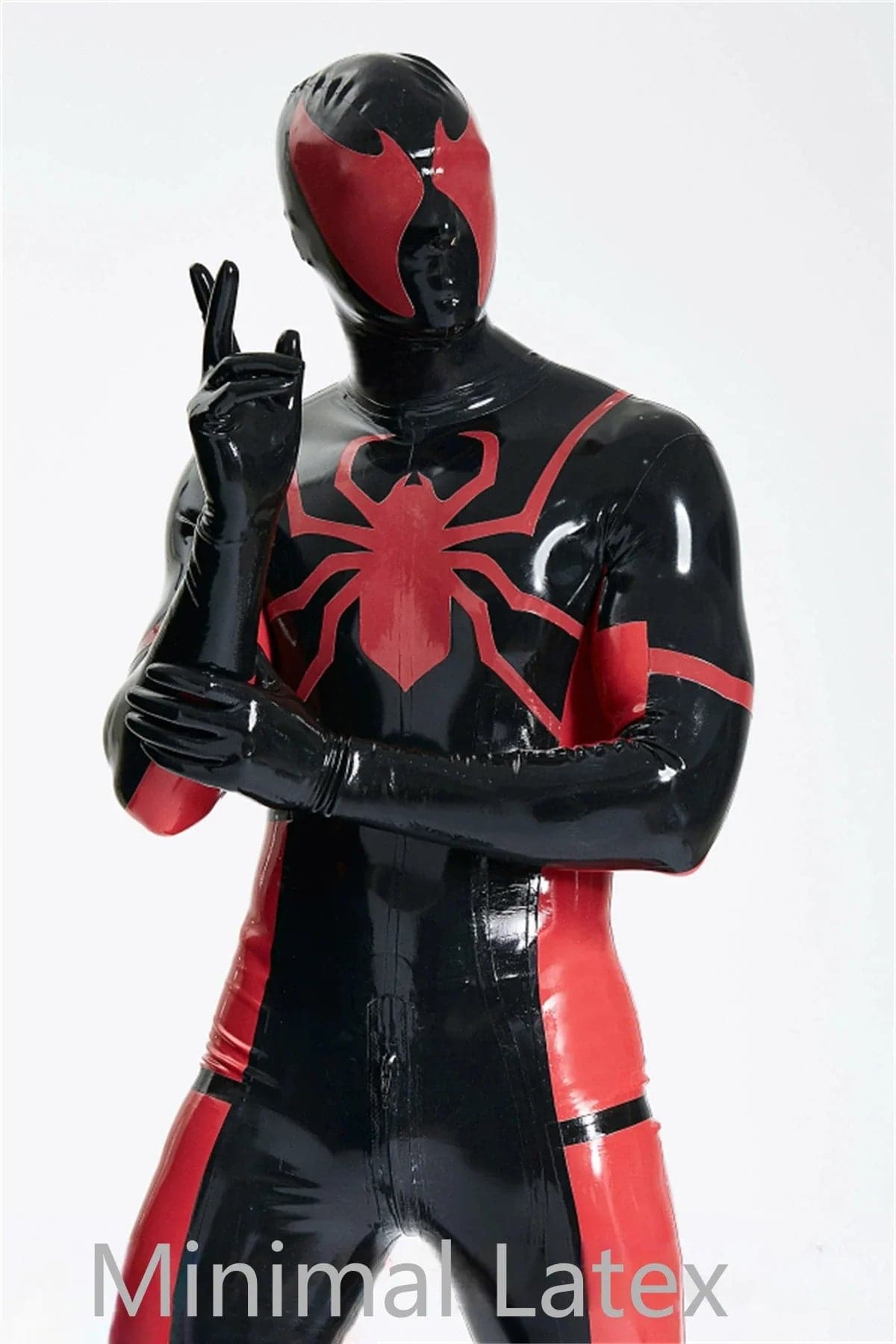 Male 'Red Venom-Man' Rubber Catsuit