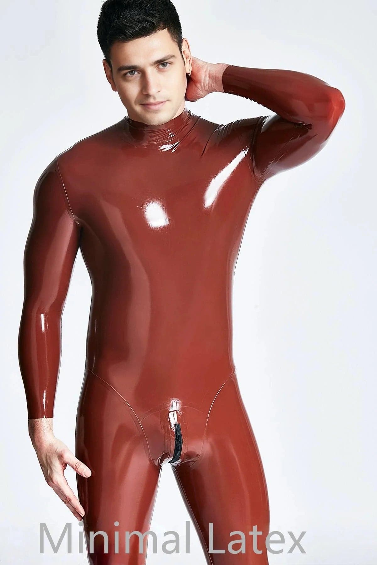 Male Sleekness Basic Neck Entry Latex Catsuit