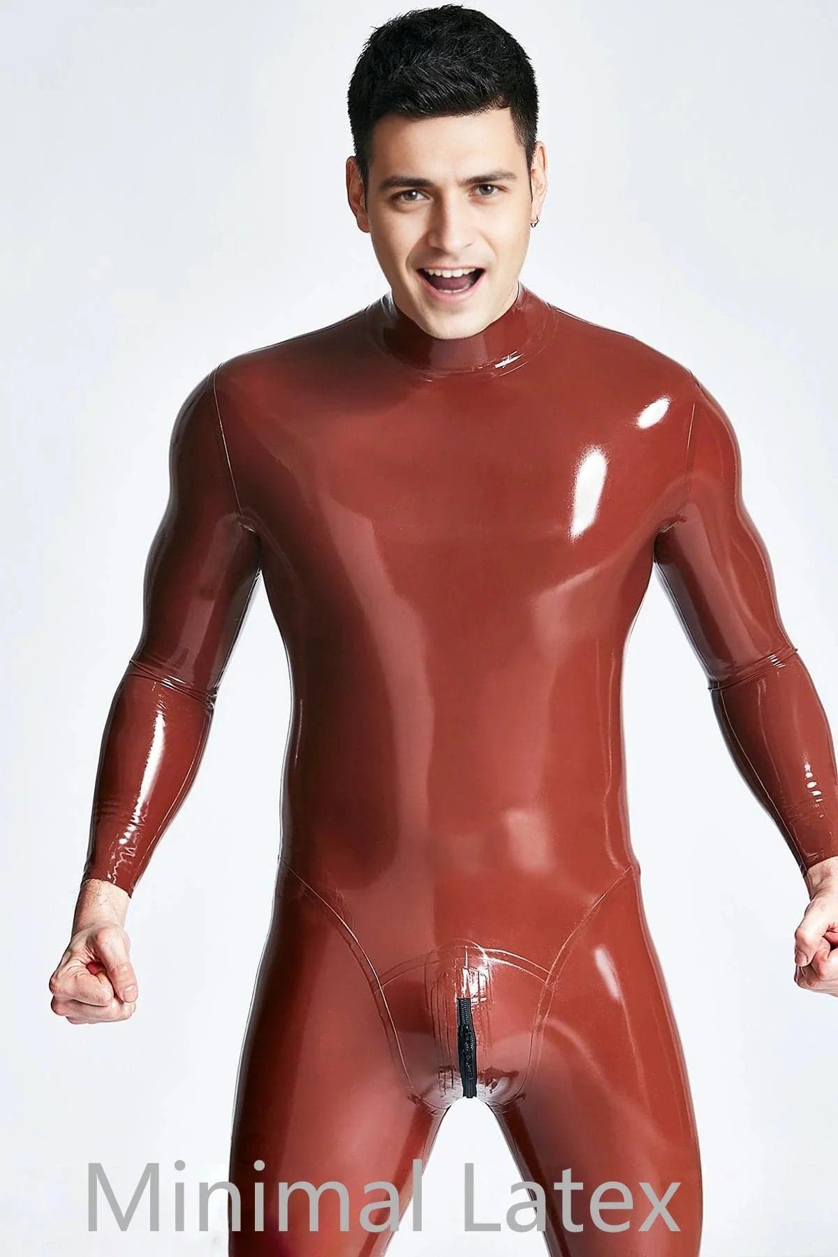 Male Sleekness Basic Neck Entry Latex Catsuit