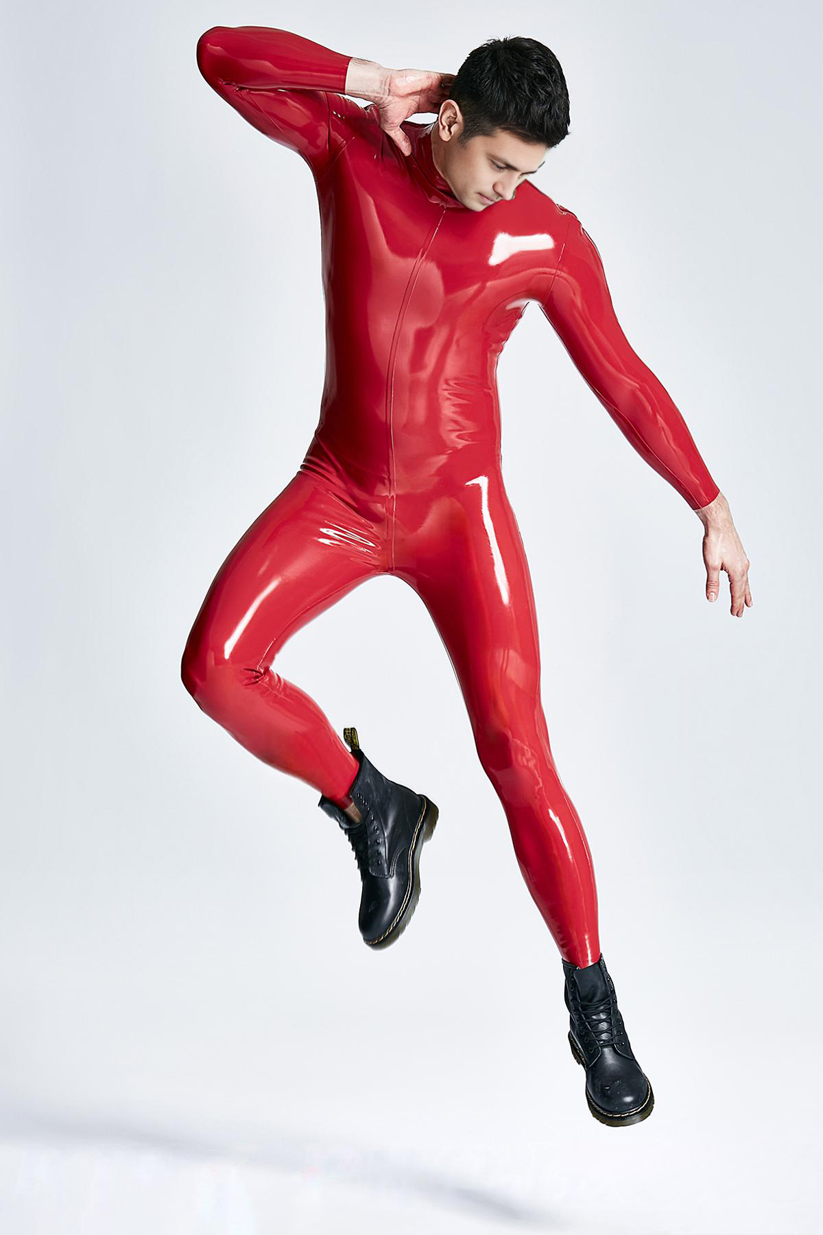 Catsuit met schouderrits voor heren