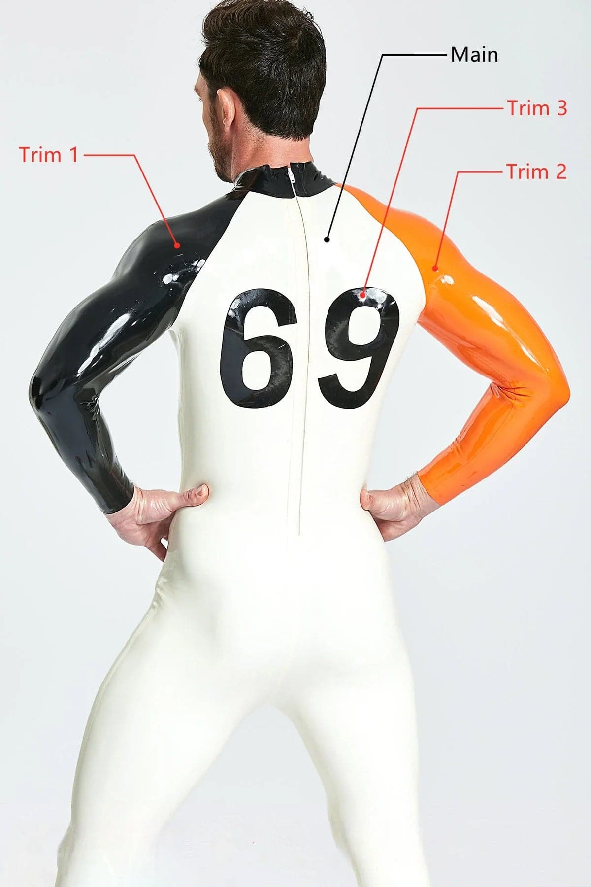 Mannelijke Sixtyniner Catsuit