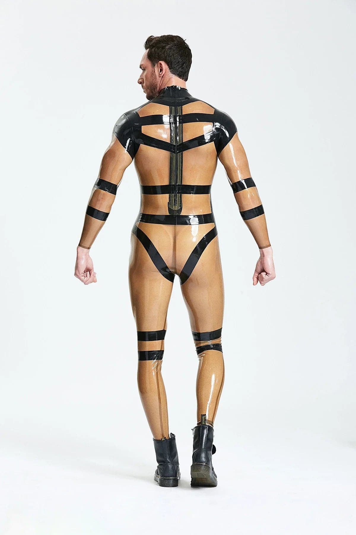 Male Harnessed Translucent Catsuit