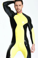 Male Zig-Zag Latex Catsuit