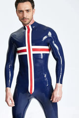 Mannelijke patriottische cross-catsuit