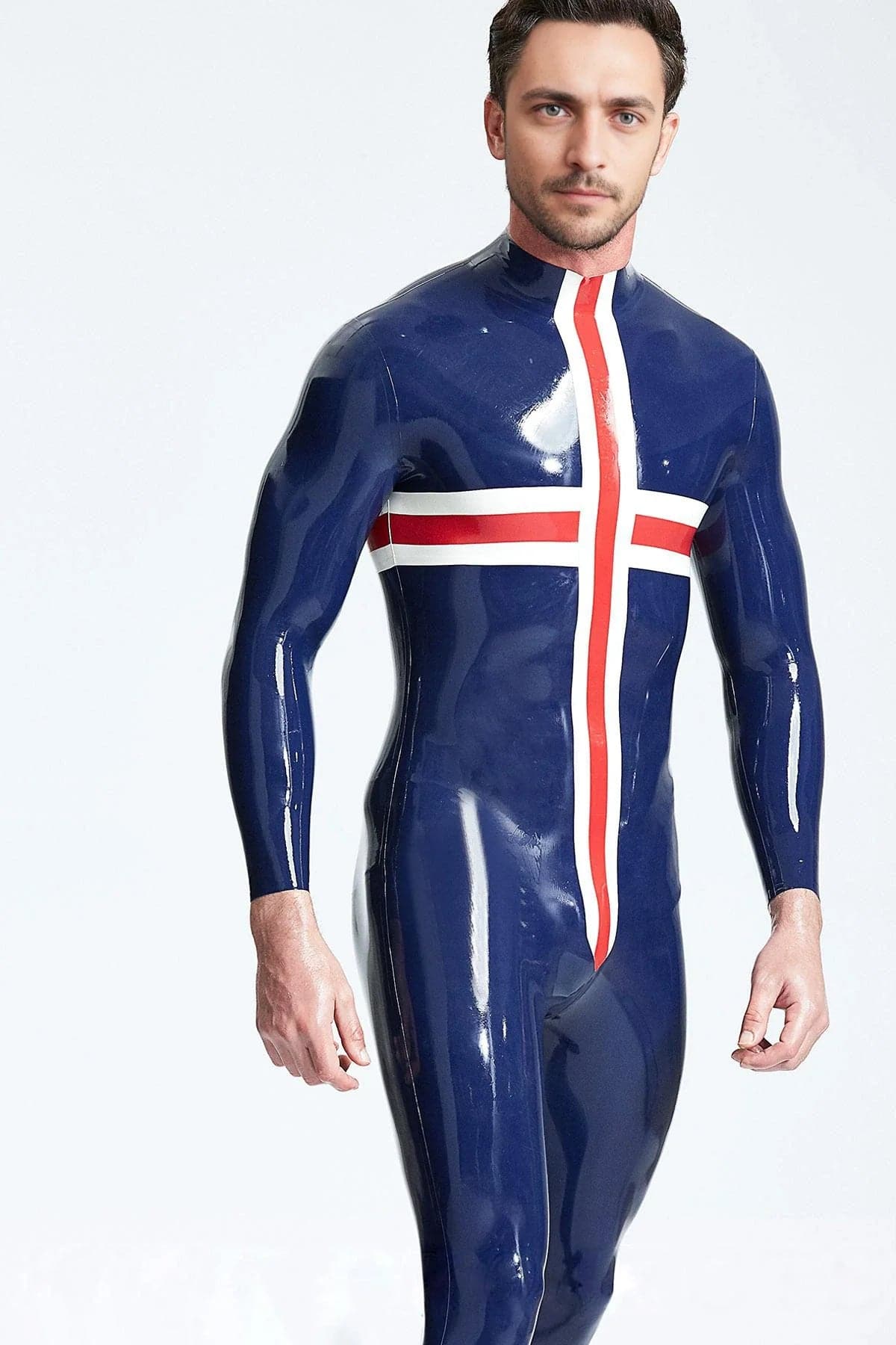 Catsuit mit patriotischem Kreuz für Männer