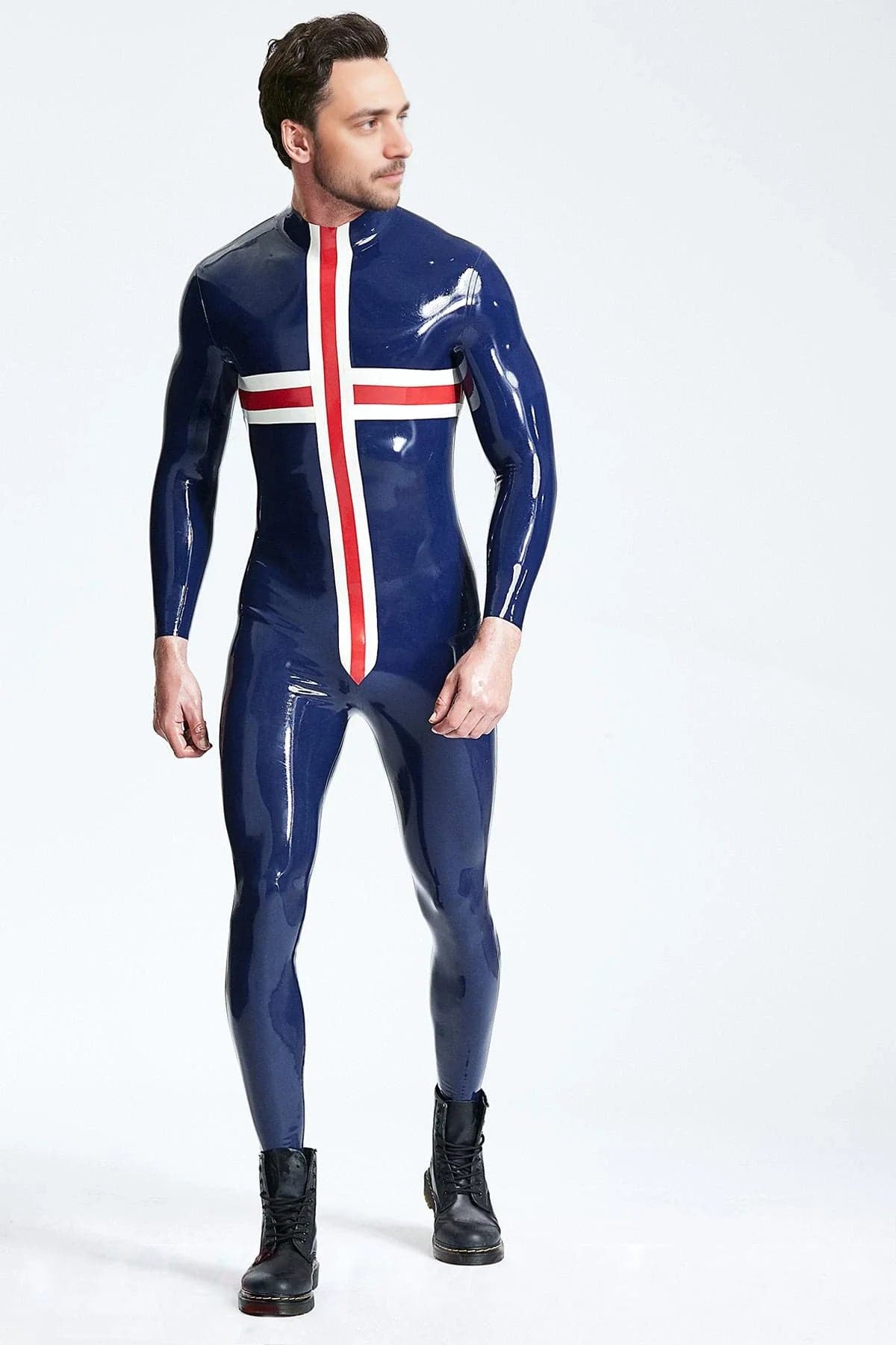 Catsuit mit patriotischem Kreuz für Männer