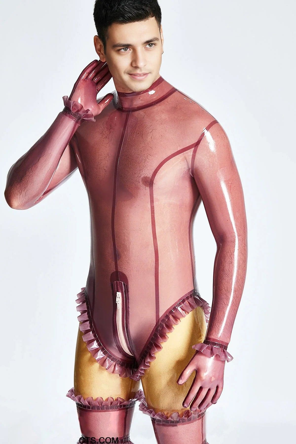 Male Burly Burlesque Neck Entry Leotard Catsuit