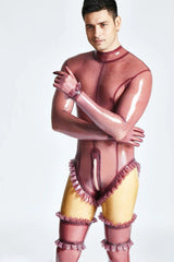 Male Burly Burlesque Neck Entry Leotard Catsuit