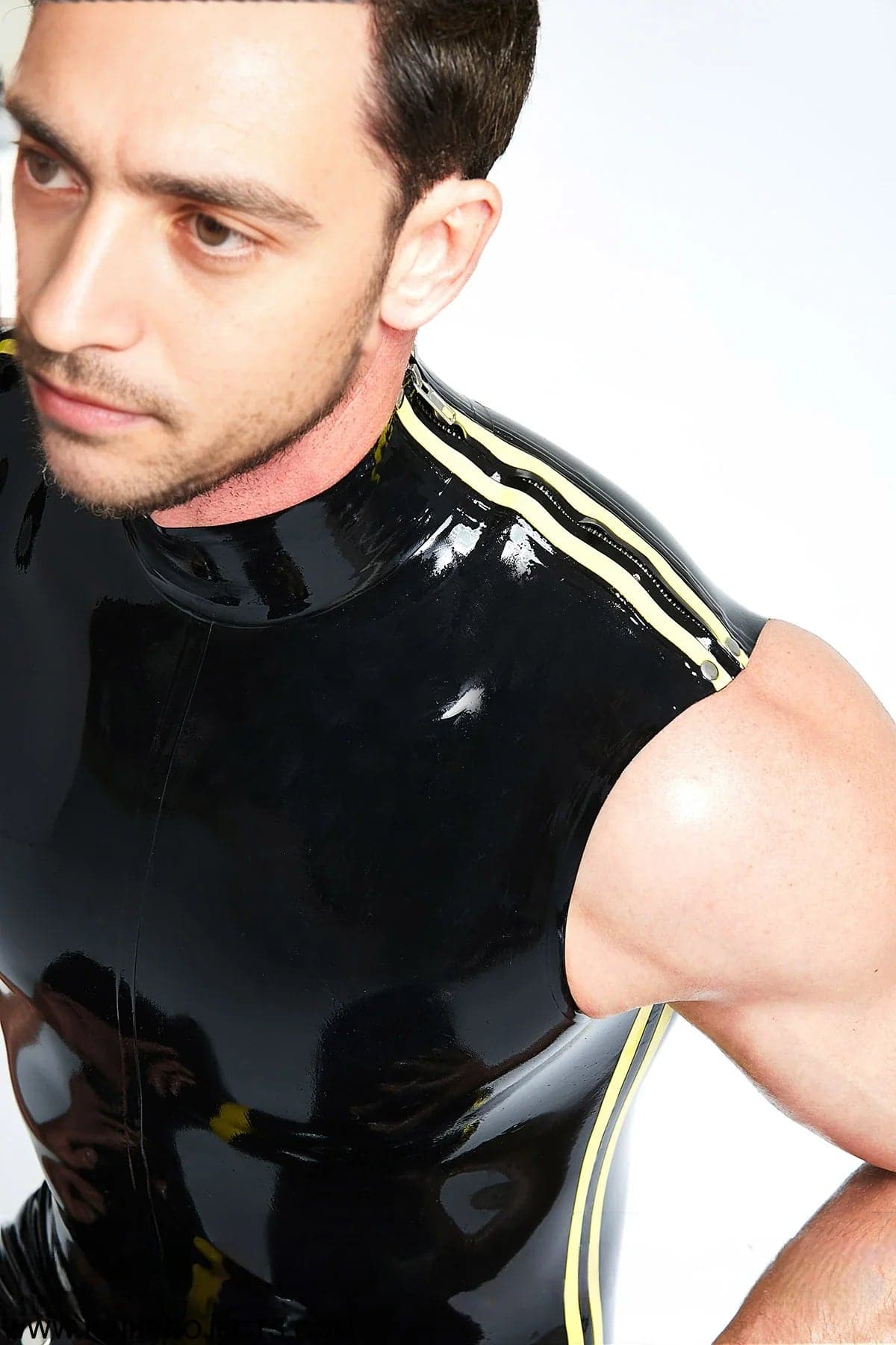 Male Sleeveless Codpiece Muscle Catsuit