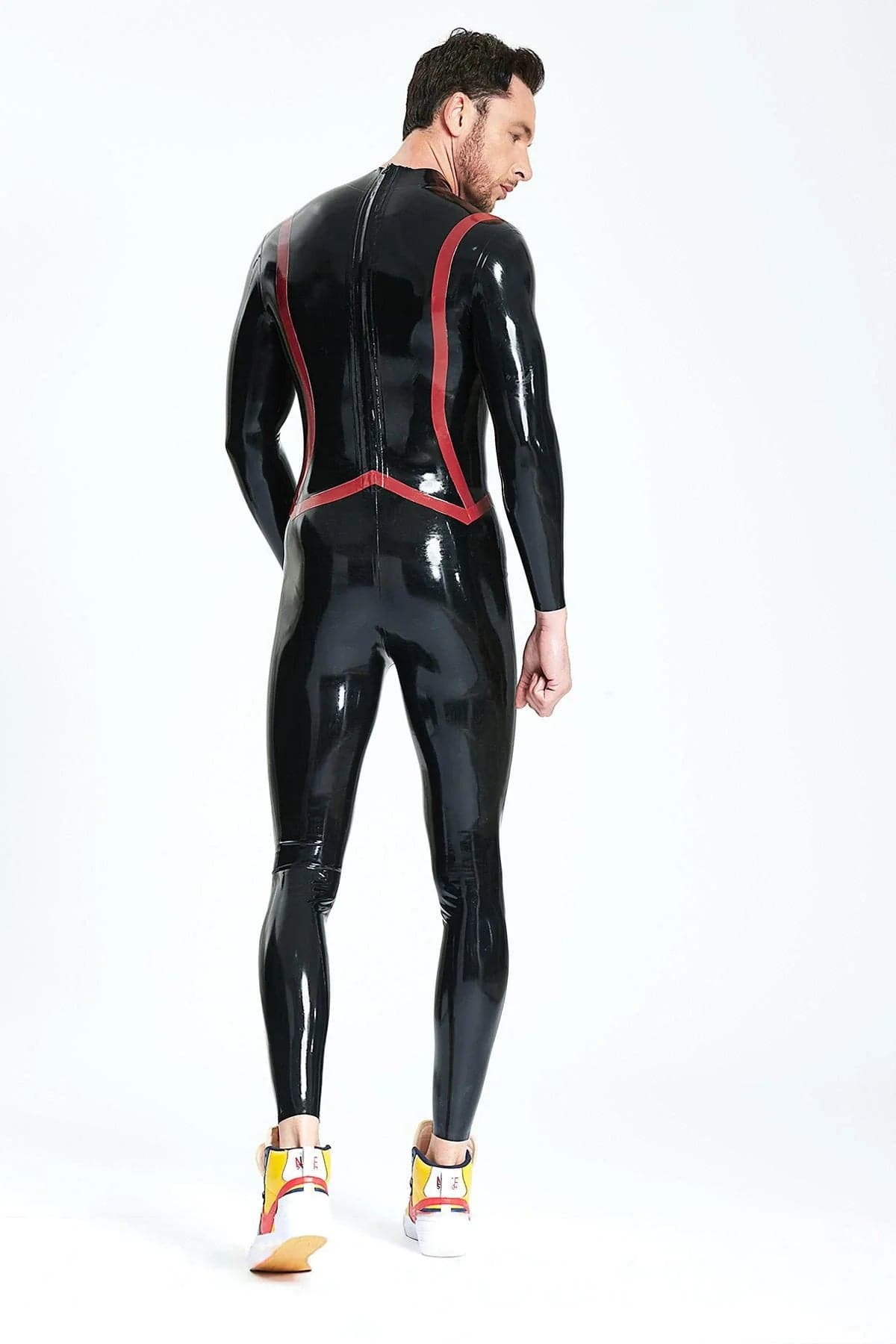 Catsuit met visstaartstreep voor heren