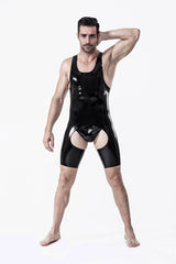 Male Open-Crotch Y-Strapped Singlet Suit