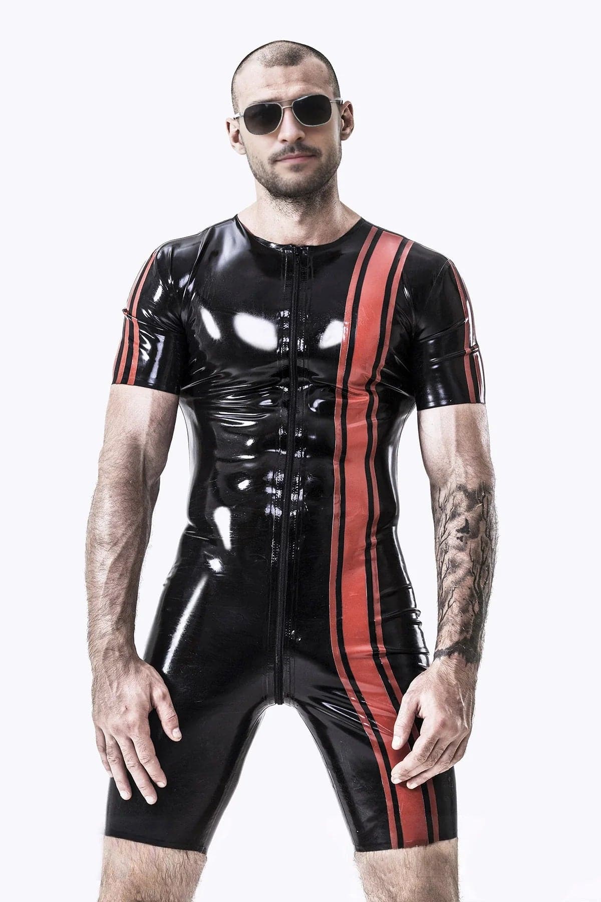 Male Vertical Stripes Surfsuit