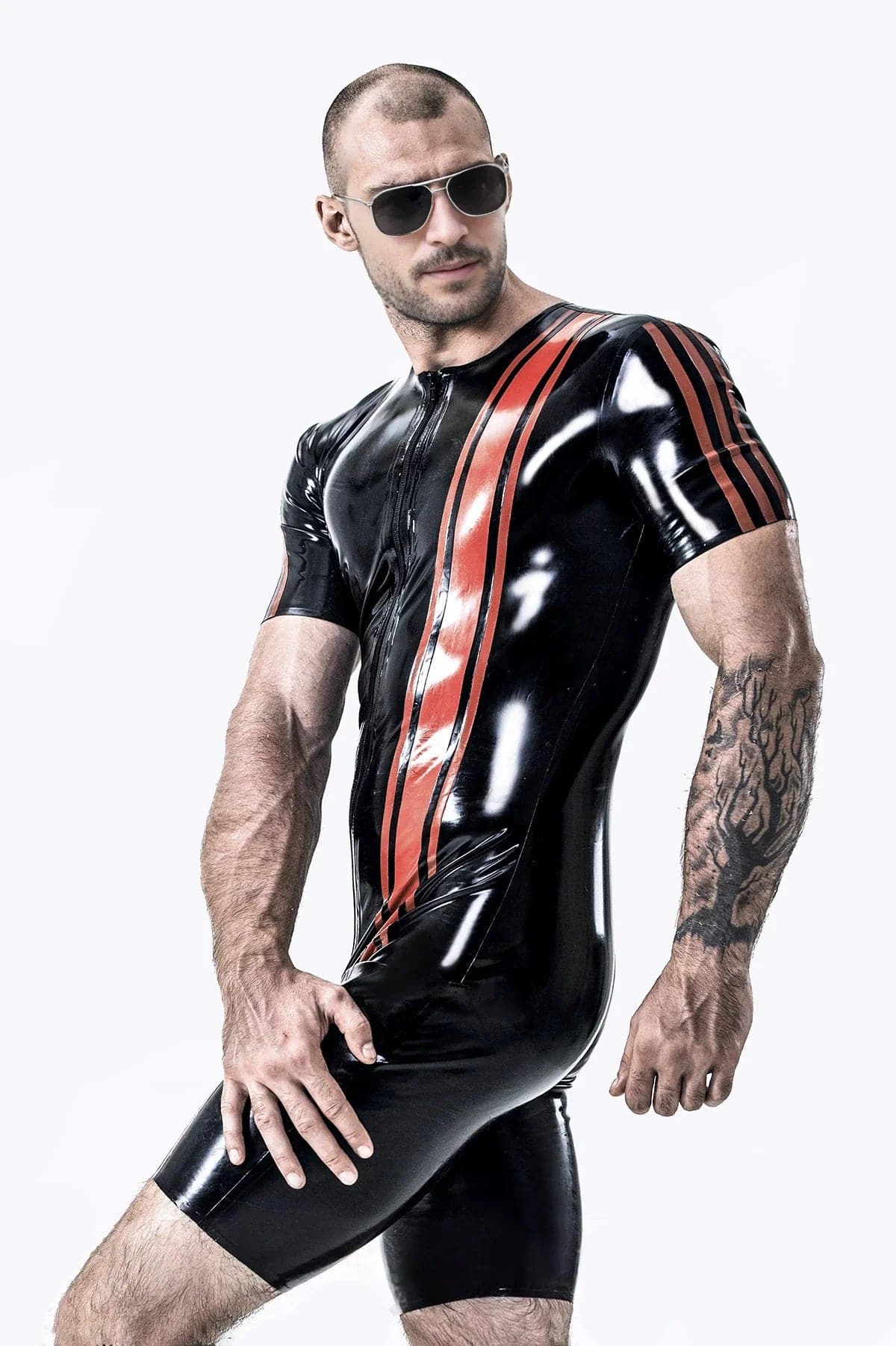 Male Vertical Stripes Surfsuit