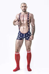 Male Star-Spangled Wrestling Suit