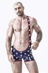 Male Star-Spangled Wrestling Suit