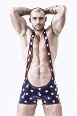 Male Star-Spangled Wrestling Suit