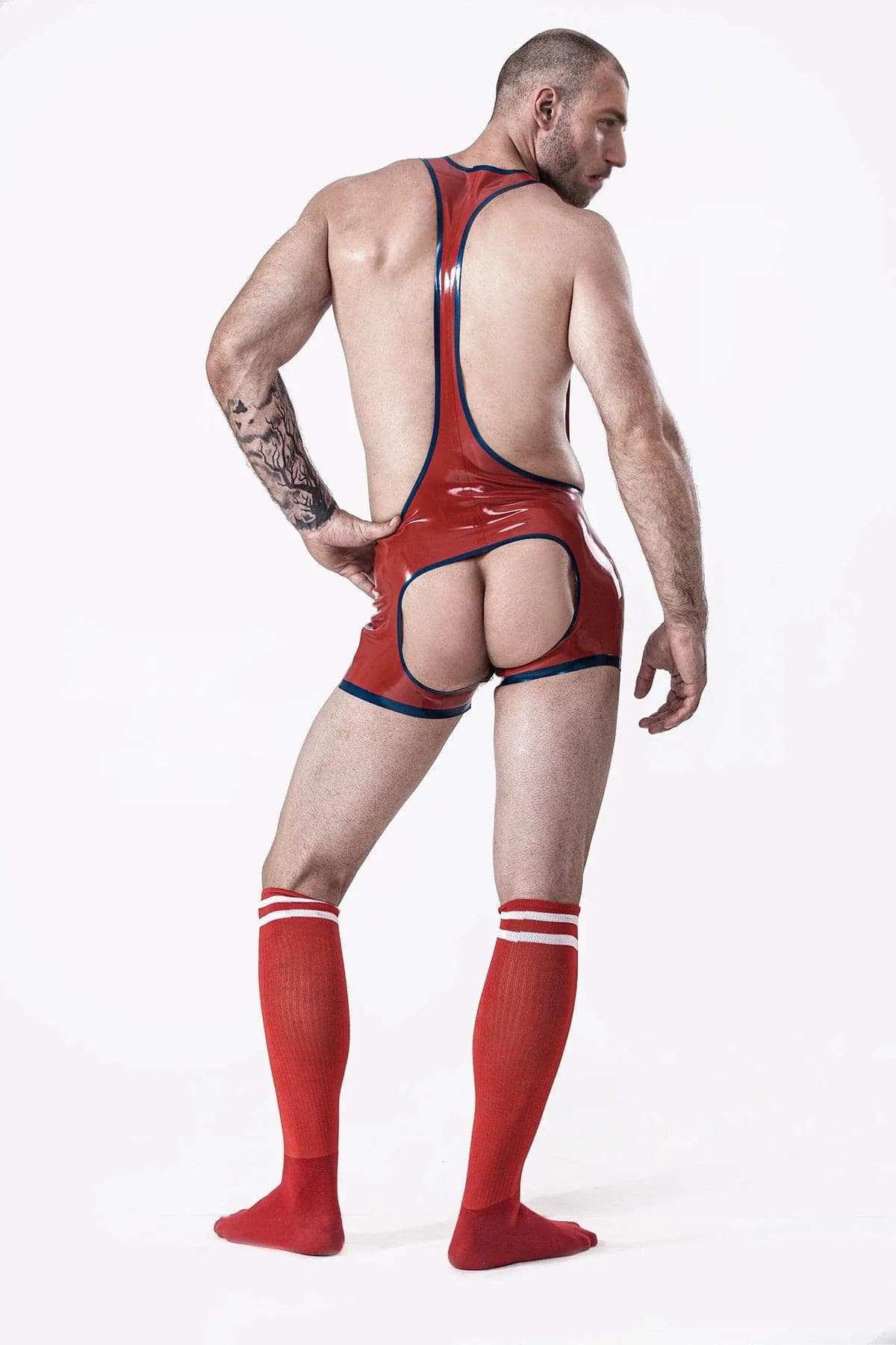 Male Open Bum Wrestling Suit