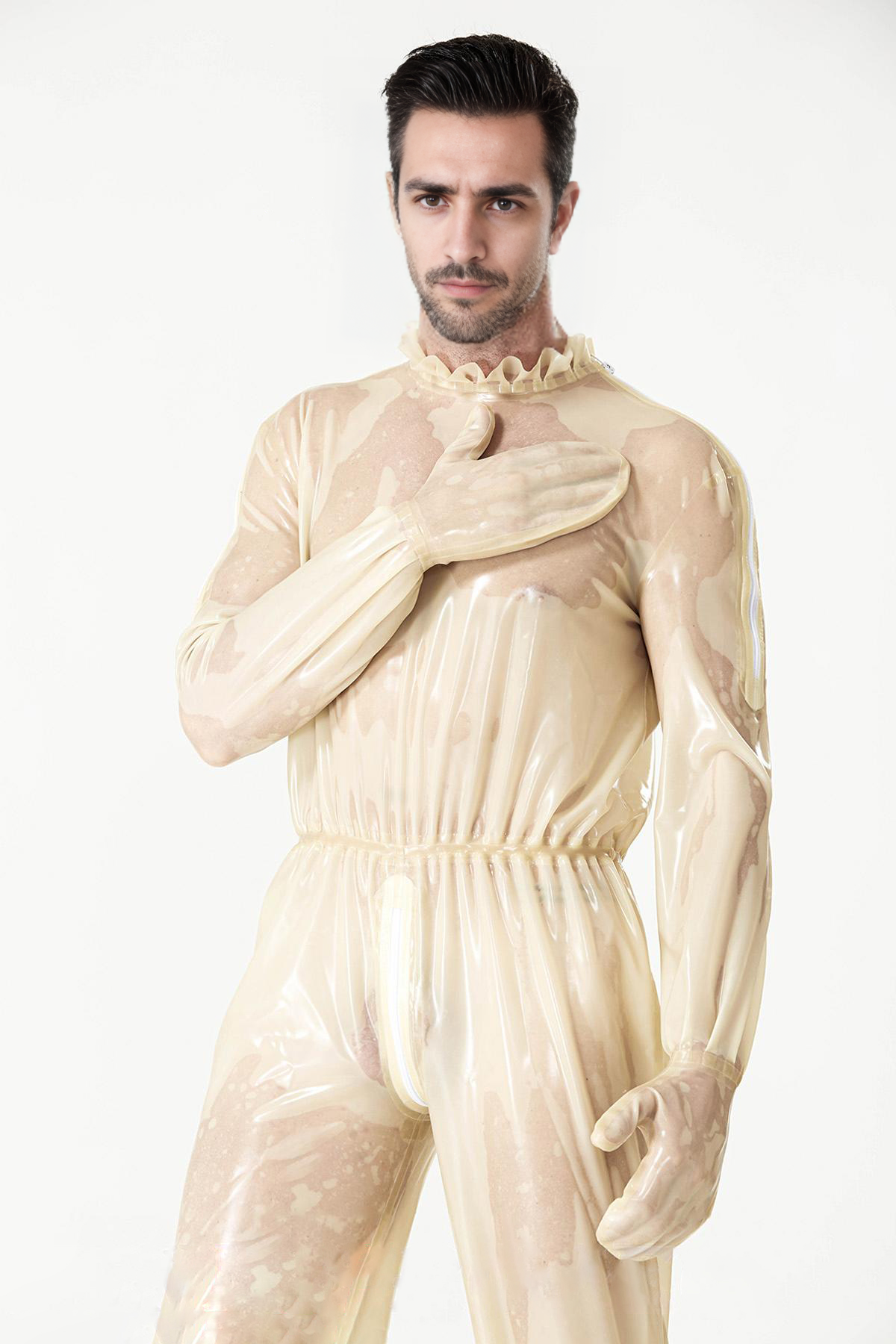 Male Frivolous Translucent Play Suit