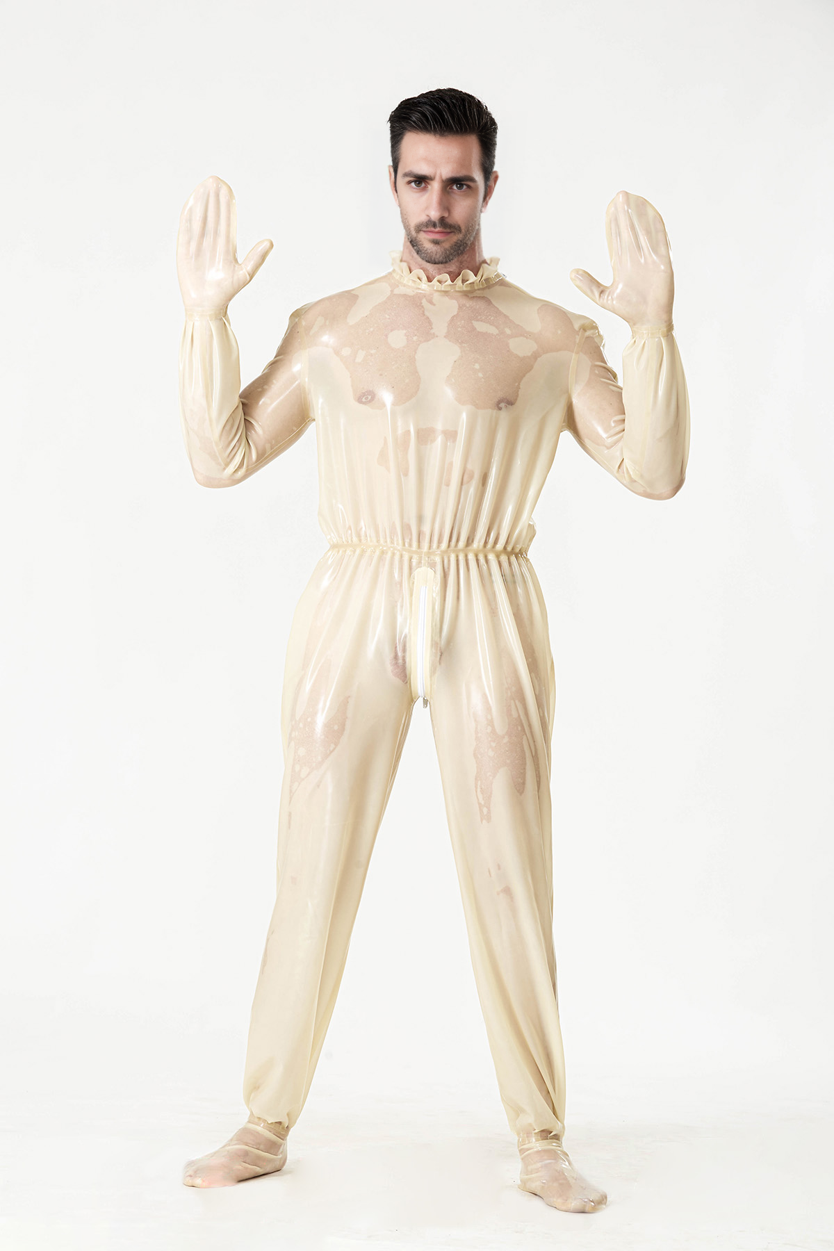 Male Frivolous Translucent Play Suit