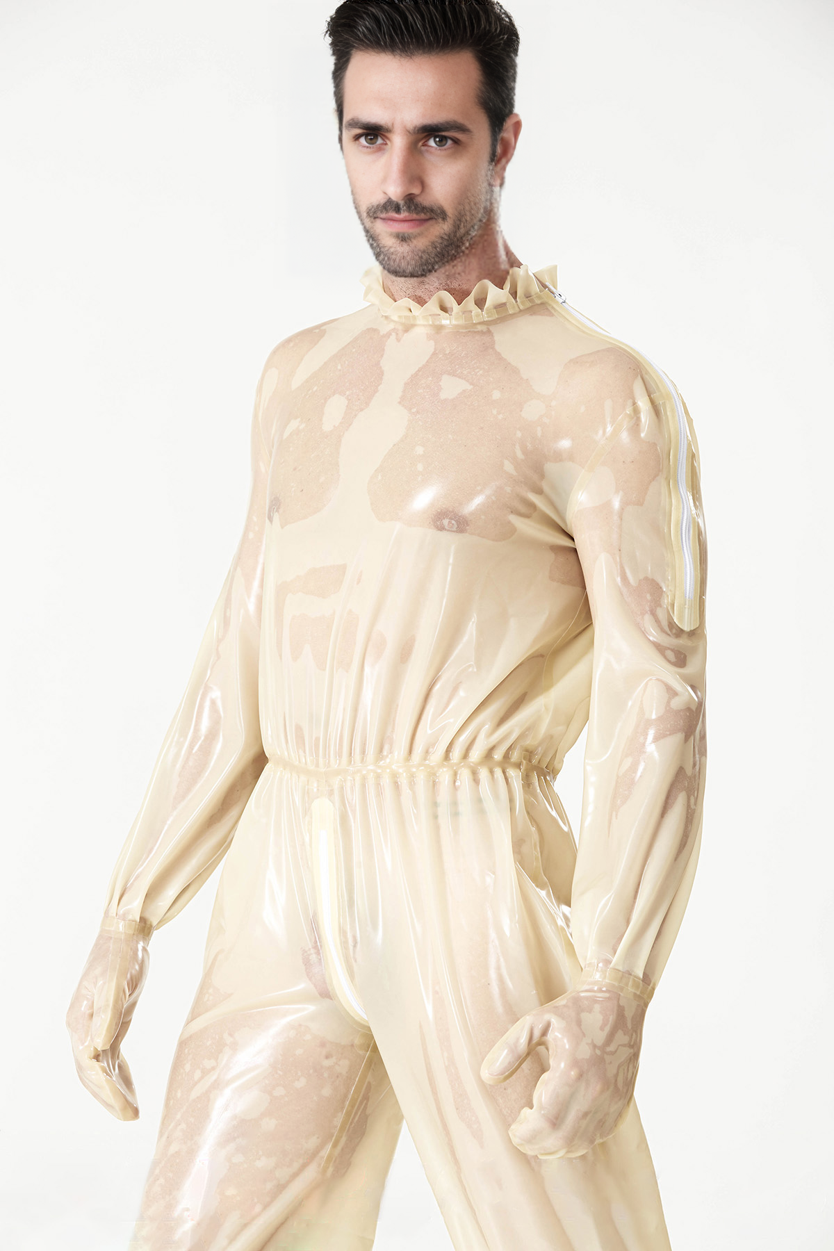 Male Frivolous Translucent Play Suit