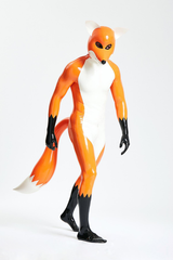 Male Fox Trotter Shoulder-Zipper Catsuit With Inflatable Tail