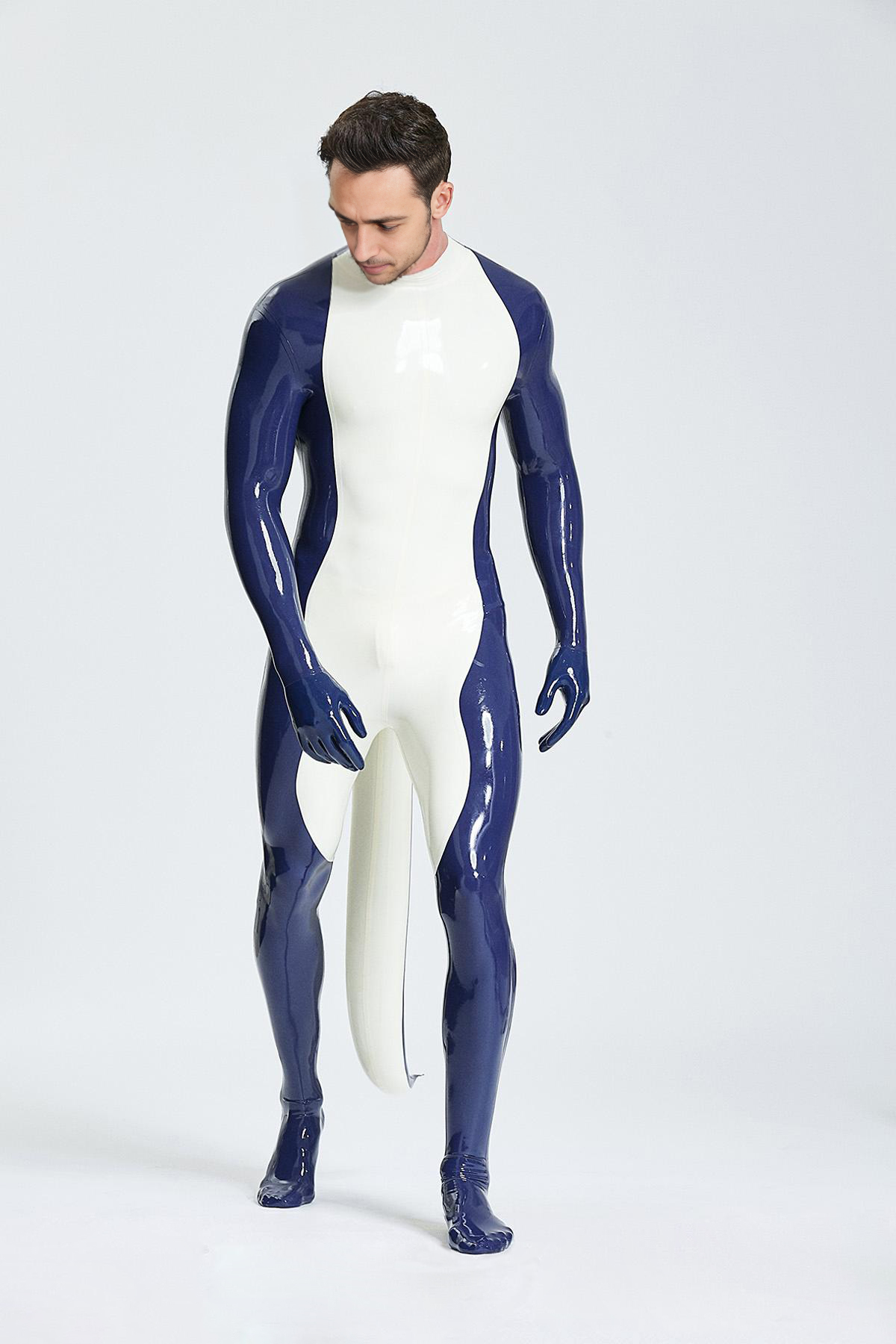 Male Purr-fect Inflated Tail Catsuit With Feet &amp; Gloves