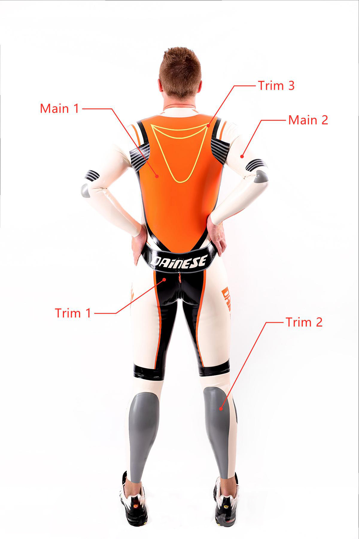 Trackster Latexanzug im MotoGP-Stil für Männer