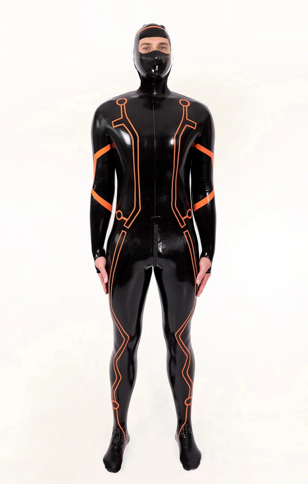 Heren Legacy Catsuit met gezichtsingang