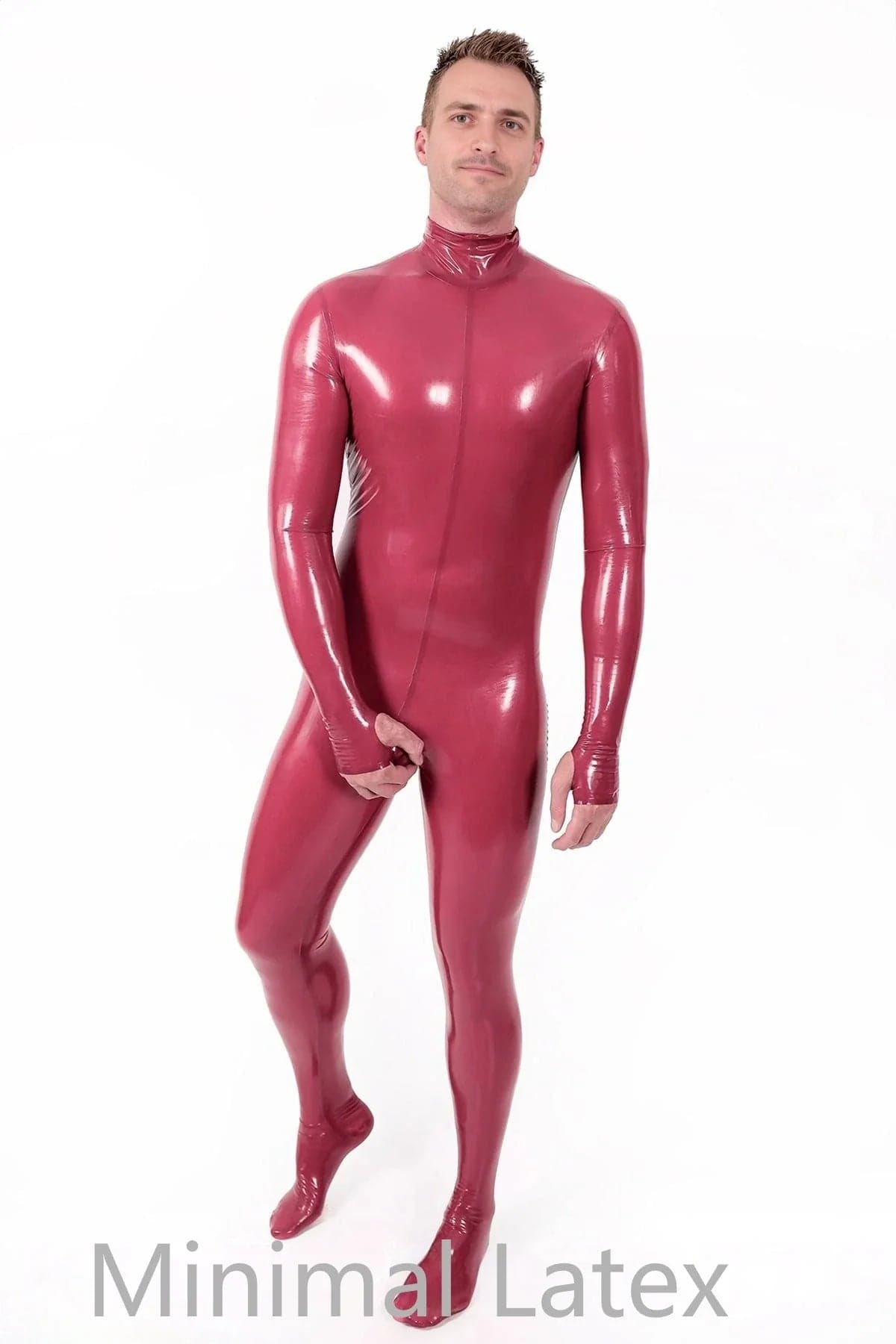 Male Mouth-Entry Gimp Suit with Sheath - Minimal Latex