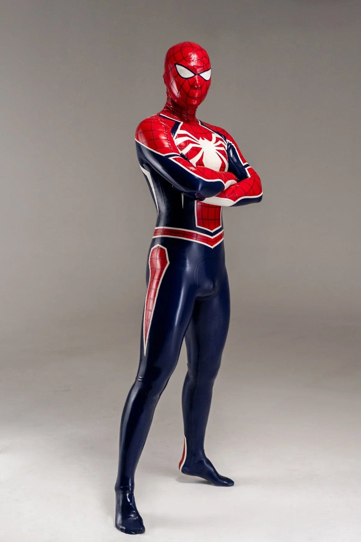 Männlicher Spidey Two Latex Kostüm-Catsuit