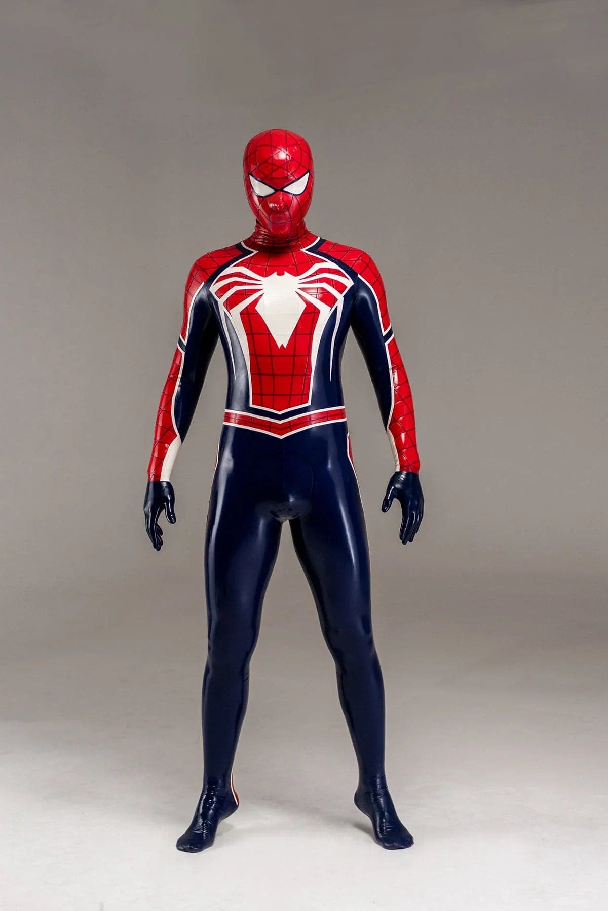 Männlicher Spidey Two Latex Kostüm-Catsuit